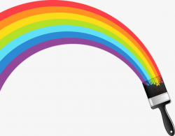Paint Brush Rainbow Clipart