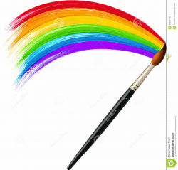 Rainbow Paint Brush - Clip Art Bay