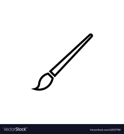 Paint brush icon artist symbol