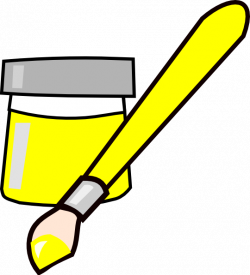Yellow Paint Brush Clipart - Clip Art Bay