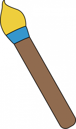 Yellow Art Paint Brush Clip Art - Yellow Art Paint Brush Image