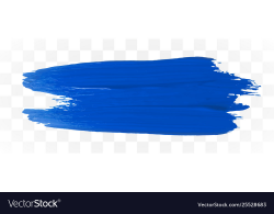 Red brush stroke on transparent background paint