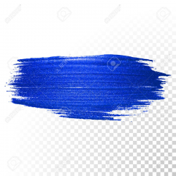 Deep blue watercolor brush stroke. Abstract shape. Vector ...
