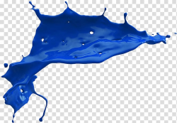 Splash of blue paint, Watercolor painting 3D computer ...