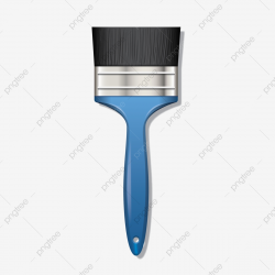 Realistic Paint Brush Vector Illustration, Blue, Brush ...
