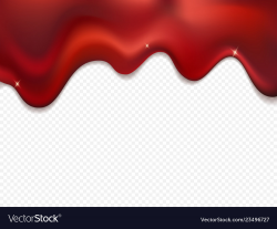 Red foil drip isolated on transparent background