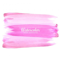 Colorful pink watercolor wet brush paint striped isolated ...