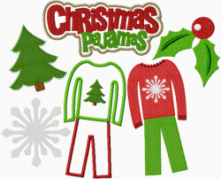Christmas Pajamas Cliparts | Free download best Christmas ...