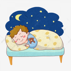 Night Moon Sleep Sleep, Lovely, Hand Drawn Q Version ...