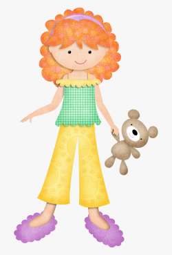 Clipart Girl Sleeping Bag - Pink Pajama Party Clipart ...