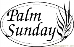 Palm sunday 2 coloring page free holidays pages clip art - Clipartix