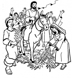 Jesus Entering At Jerusalem Coloring Page - 694*638 - Free Clipart ...