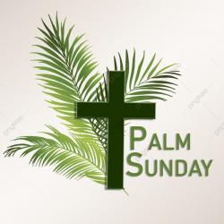 Palm Sunday With Leaves And Cross Background, Palm, Sunday, Green ...