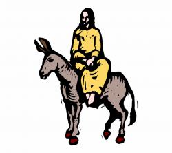 Clip Art Royalty Free Library Jesus On A Donkey Clipart - Donkey ...