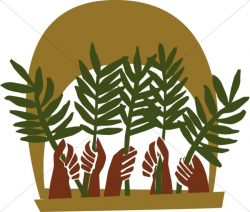 Leafy Palm Branches | Palm Sunday Clipart