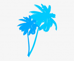 Vector Palm Trees Clip Art - Blue Palm Tree Vector - Free ...