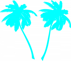 Vector Palm Trees Blue Clip Art at Clker.com - vector clip art ...