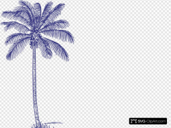Dark Blue Palm Tree Clip art, Icon and SVG - SVG Clipart