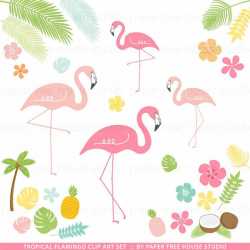 Flamingo Clipart. Pink Flamingo. Pineapple Clipart. Flamingo Clip ...