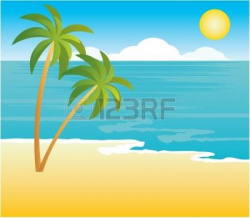 Stock Vector | IINN | Beach clipart, Palm trees landscaping, Palm trees