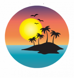sticker #island #sunset #sunrise #ocean #freetoedit - Sunset Palm ...