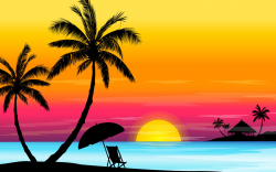 Palm Tree Sunset Clipart | Free download best Palm Tree Sunset ...