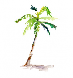 Palmtree ARt - Watercolor Painting - ARt Print - Wall Decor ...