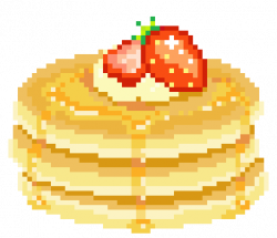 pixel aesthetic pancake strawberry 