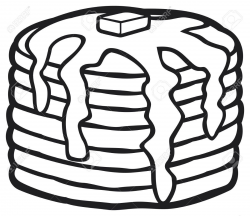 Pancakes clipart black and white 5 » Clipart Station