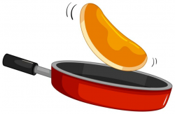 Pancake flipping on the pan - Download Free Vectors, Clipart ...