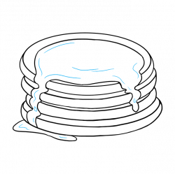 How to Draw Pancakes | Easy drawings, Pancake drawing, Drawings