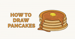 How to Draw Pancakes - Really Easy Drawing Tutorial