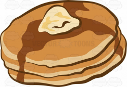Stacks of pancake for breakfast #cartoon #clipart #vector ...