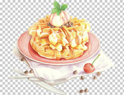 Waffle Pancake Crxeape Food Watercolor painting, cake PNG ...
