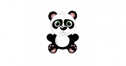 Panda Baby Cartoon - Clip Art Library