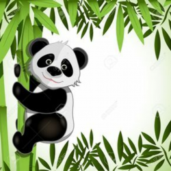 Panda And Bamboo Clipart #1 | dibujo | Panda, Panda bear, Bamboo drawing