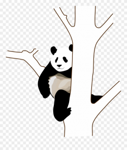 Climbing Tree Clipart Big Tree - Giant Panda Clip Art - Png Download ...