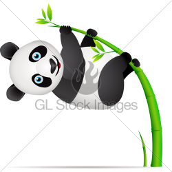 Panda Climbing Bamboo Tree · GL Stock Images