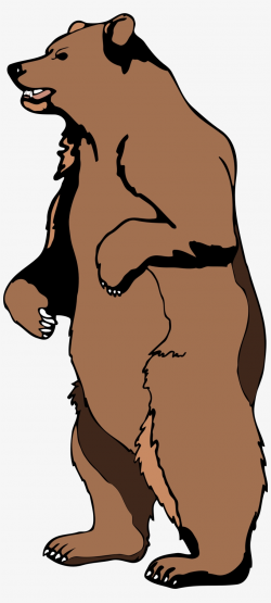 Clip Art Grizzly Bear Clipart Panda - Bear Standing Up Cartoon ...