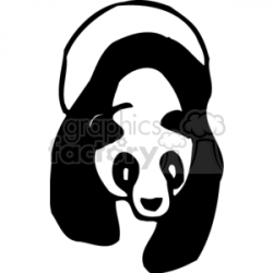 Panda walking on all fours clipart. Royalty-free clipart # 130089