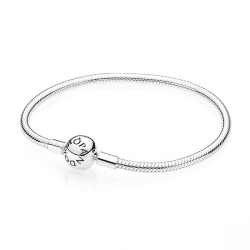 PANDORA Smooth Silver Round Clasp Bracelet