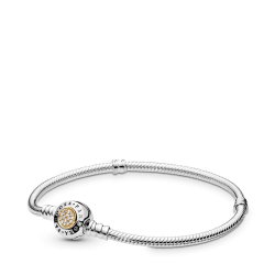 PANDORA 590741CZ Signature Two-Tone Bracelet
