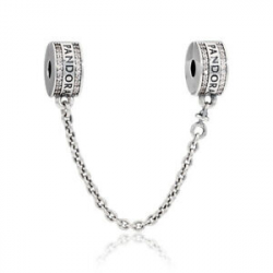 Details about Pandora Logo Safety Silver Chain Jewelry 792057CZ05