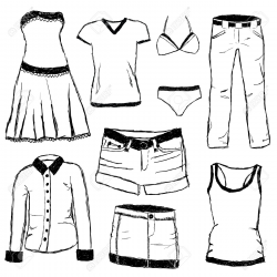 Shirt and pants clipart black and white 1 » Clipart Station
