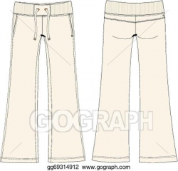 Vector Art - Womens sports training pants. Clipart Drawing ...