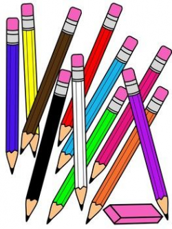 Pencil clipart with eraser * color and black and white ...