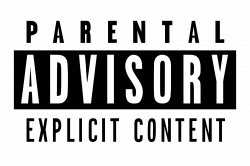 Parental Advisory White Transparent Logo