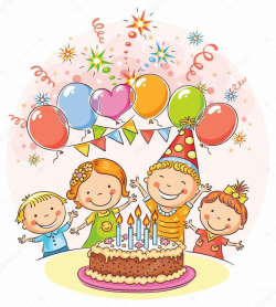Download - Happy Kids at the Birthday Party — Stock ...