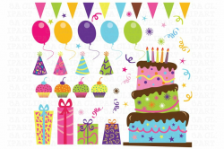 Birthday Party Clip Art ~ Illustrations ~ Creative Market