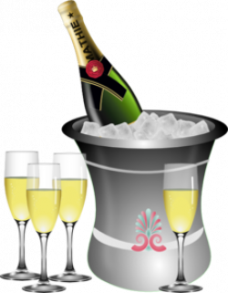 Champagne New Year\\ S Eve Celebration clip art - vector clip ...